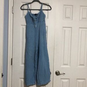 Sim & Sam denim‎ color jumpsuit wide leg women’s size XS concert festival summer